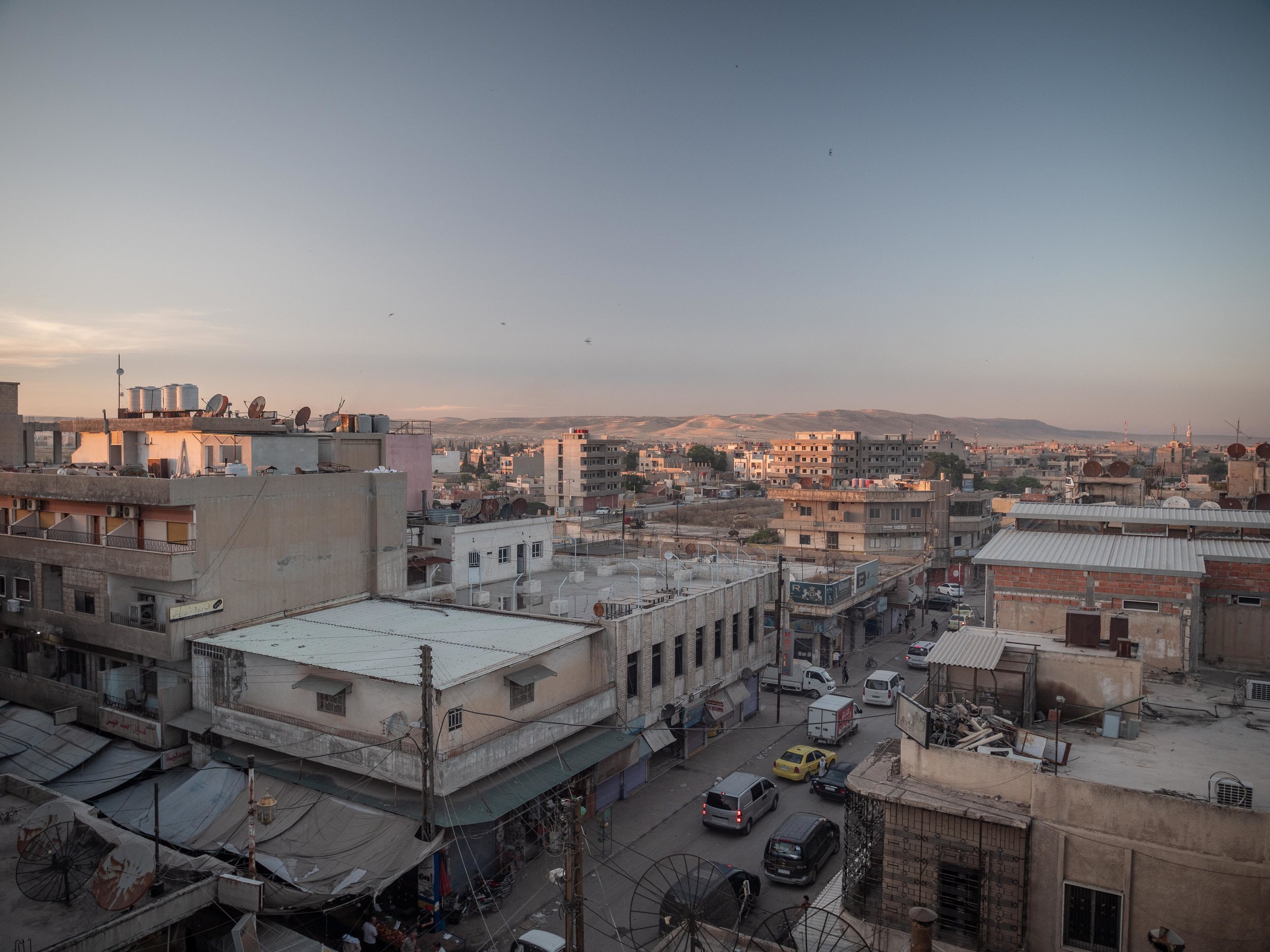 30/05/19, Al Qamishli, Syria - A view of Qamishli, in Syria. The city is divided in two, with the SDF ruling the larger part of the city and the regular Syrian army loyal to Assad ruling over the airport area.