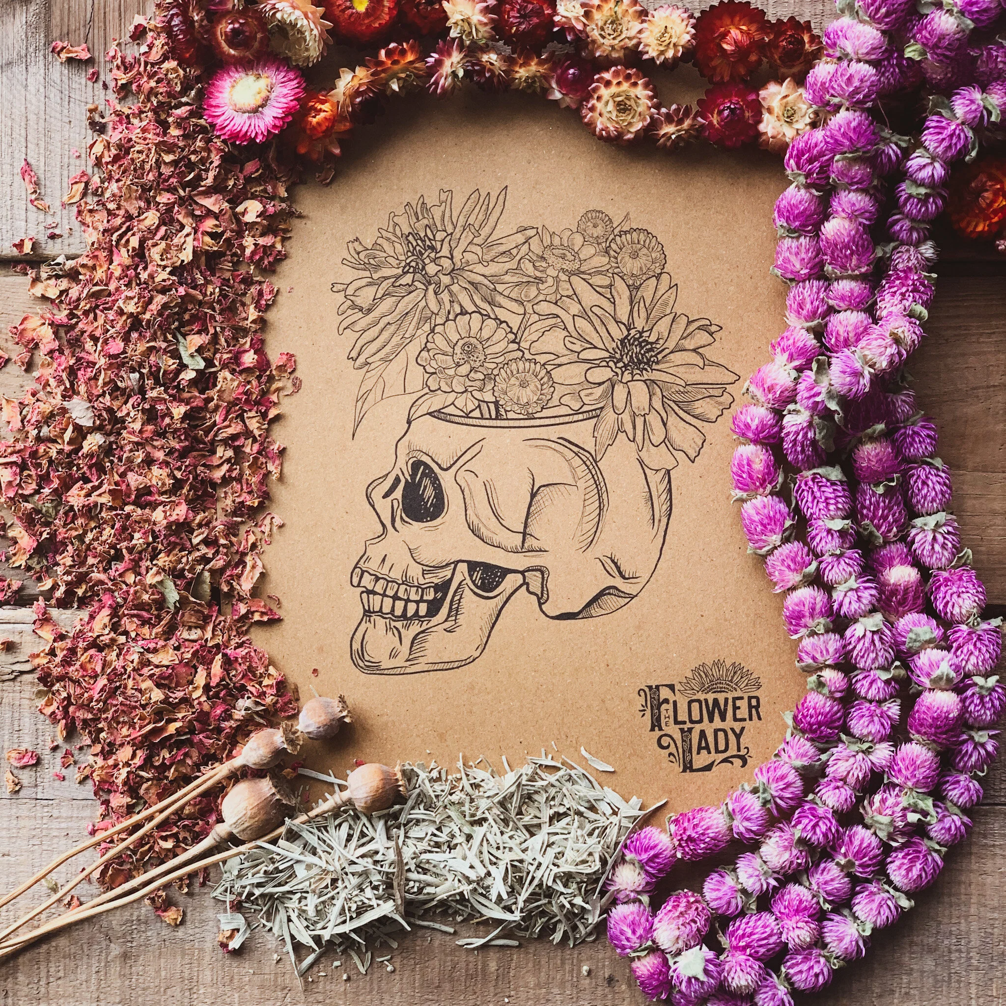 Skull and Blooms Apparel