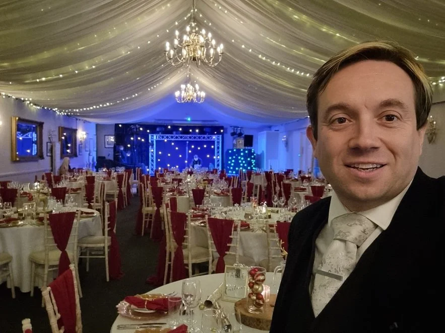 Matthew Garrett performing at Barnsdale Lodge in Leicestershire