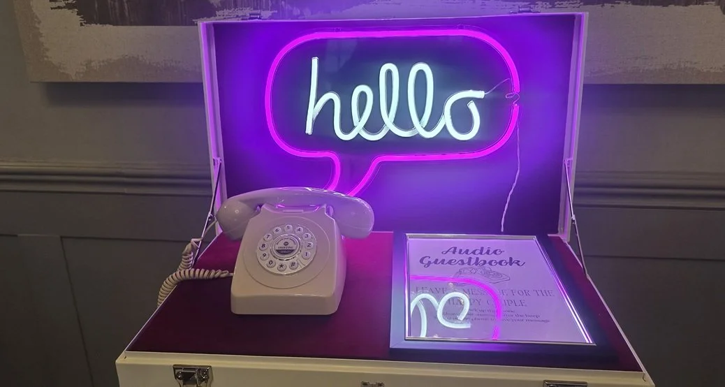 Audio guestbook at a wedding at Dovecliff Hall Hotel