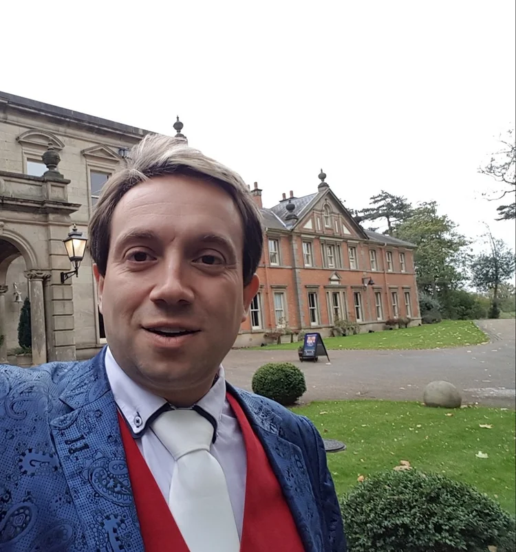 Matthew Garrett outside Kilworth House in Leicestershire