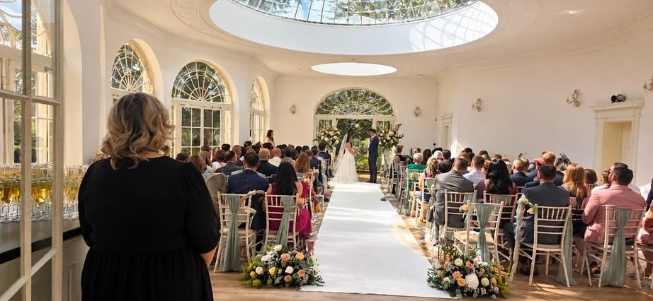 Wedding ceremony at Barton Hall in Kettering