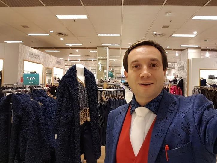 Matthew Garrett entertaining at John Lewis in Peterborough