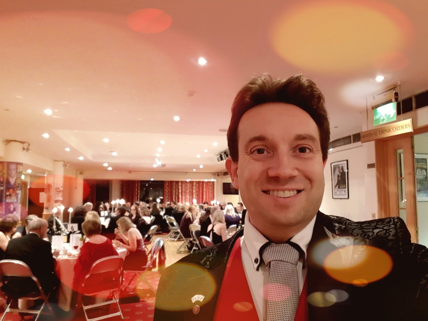 Matthew Garrett performing close-up magic at Bedford Corn Exchange