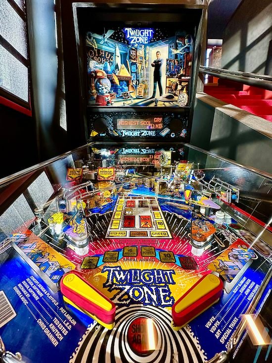 Twilight Zone pinball machine for hire, classic Bally pinball table for events and parties