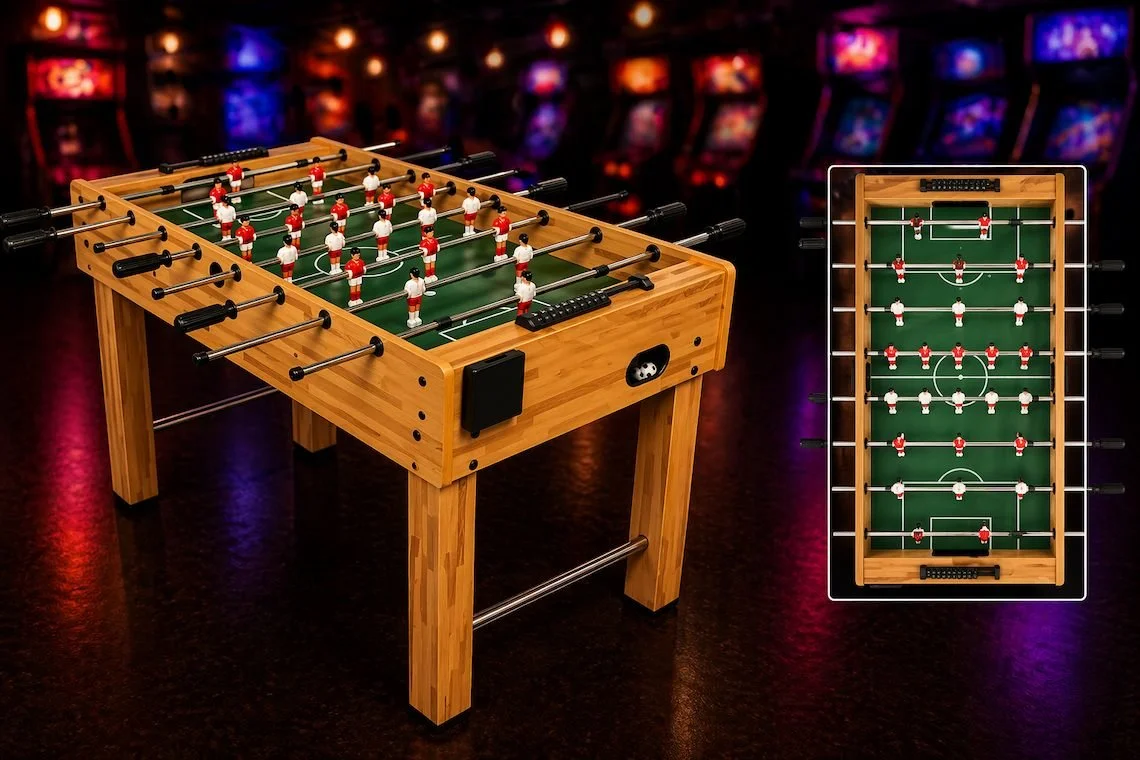 Table football foosball table for hire, fun multiplayer game for events and parties