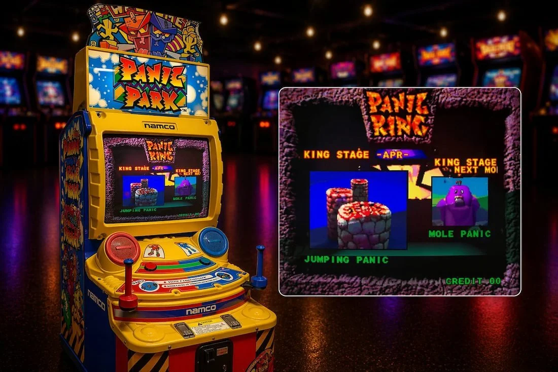 Panic Park arcade machine for hire, fun multiplayer reaction arcade game for events and parties