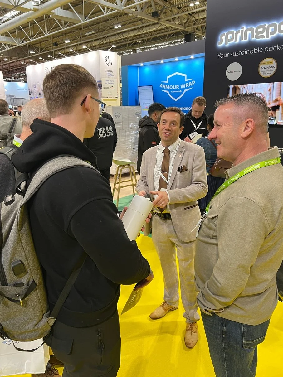 Trade show magician Matthew Garrett working with Springpack at the NEC Birmingham