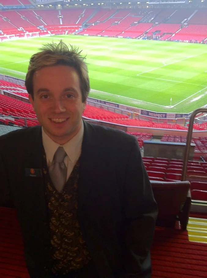 Matthew Garrett at a Manchester United event