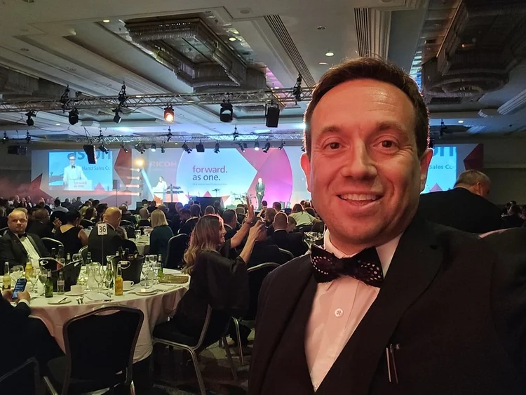Matthew Garrett performing at the Ricoh Awards in Birmingham