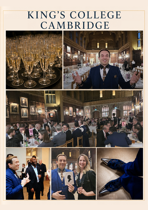 Matthew Garrett entertaining guests at King's College Cambridge