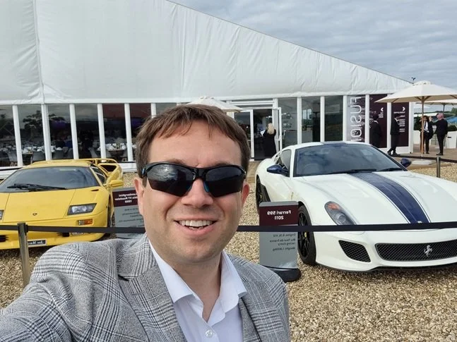 Matthew Garrett magician at a Formula One event at Silverstone in Northamptonshire