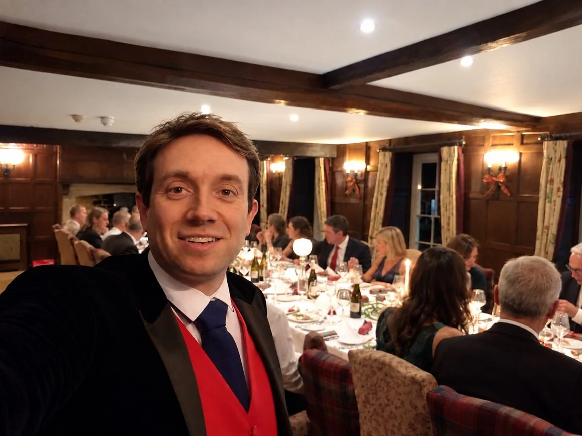 Matthew Garrett performing Christmas magic at The Falcon Hotel Uppingham
