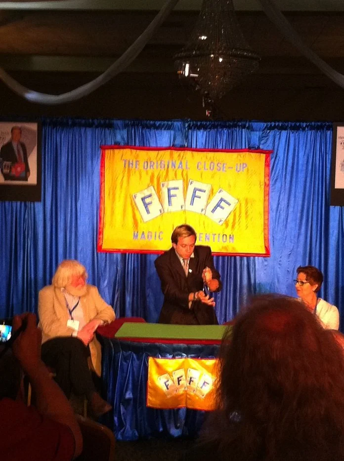 Matthew Garrett performing live at the 4F magic convention