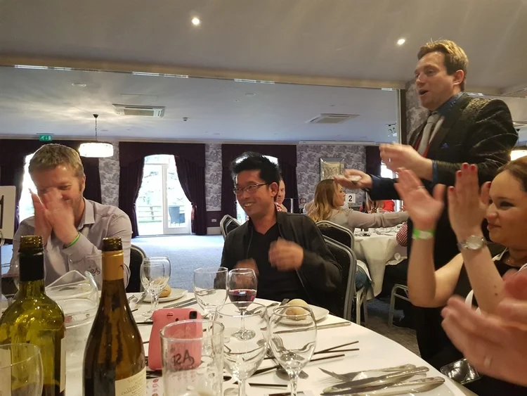 Matthew Garrett entertaining guests at Woughton House Milton Keynes