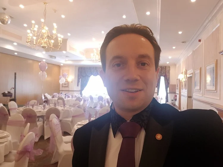 Matthew Garrett magician at Last Drop Village Hotel near Bolton Greater Manchester
