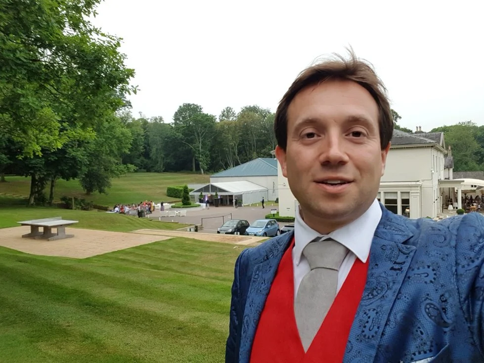 Matthew Garrett performing at The Hangar at Kesgrave Hall near Ipswich