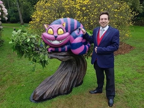 Matthew Garrett entertaining at a special event at the Swiss Garden near Biggleswade