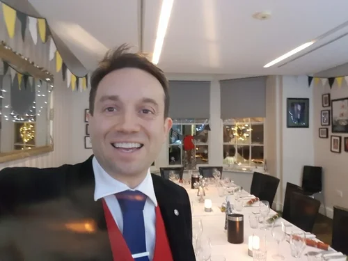 Matthew Garrett performing at The Dining Room at 78 Derngate in Northampton