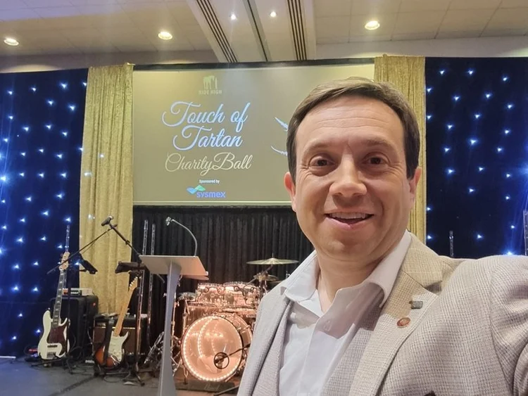 Matthew Garrett performing at a celebration at Leonardo Hotel Milton Keynes