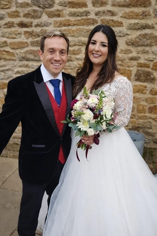Matthew Garrett with a bride at Dodford Manor near Northampton