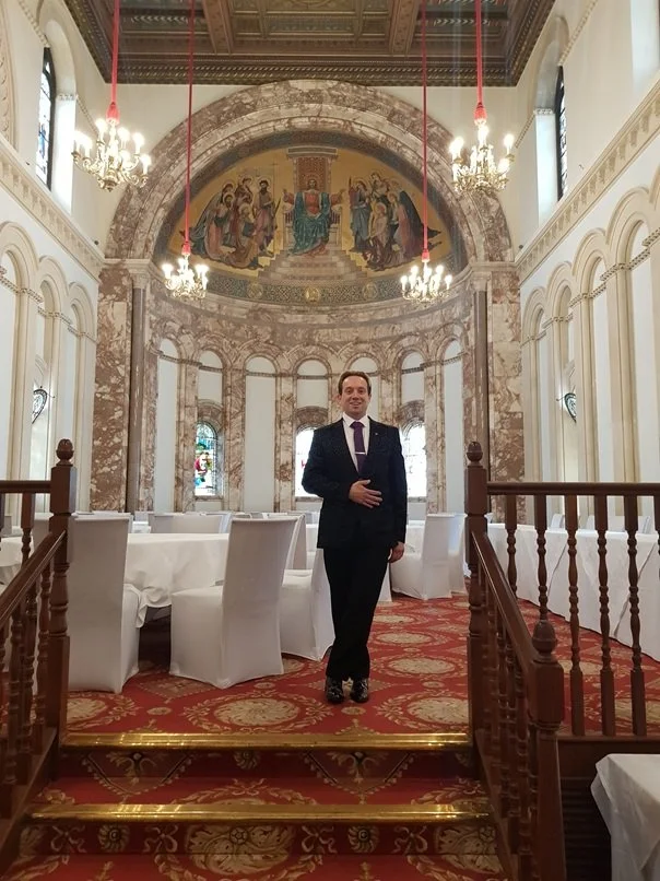 Matthew Garrett in the chapel at Luton Hoo