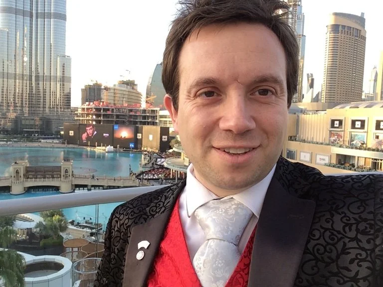 Matthew Garrett at The Address Downtown while performing in Dubai
