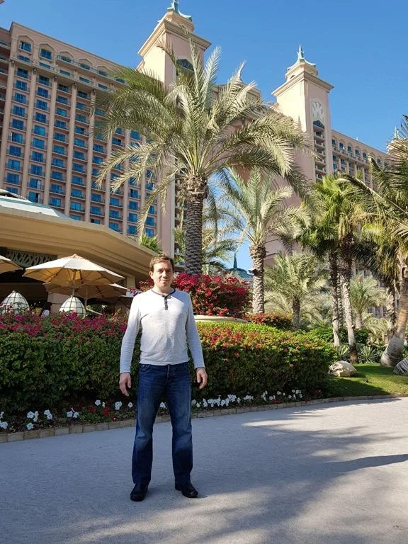 Matthew Garrett at Atlantis The Palm while performing in Dubai