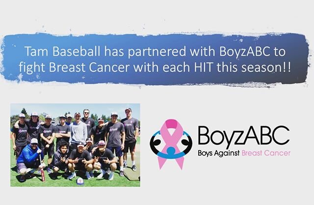 Tam baseball is batting against breast cancer!