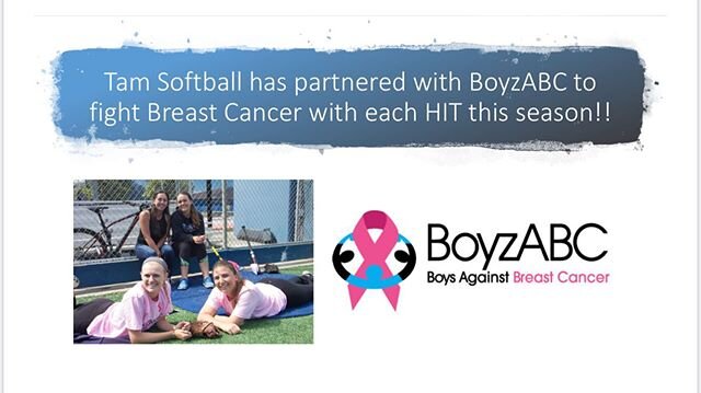 Tam Softball is Batting to Beat Breast Cancer.