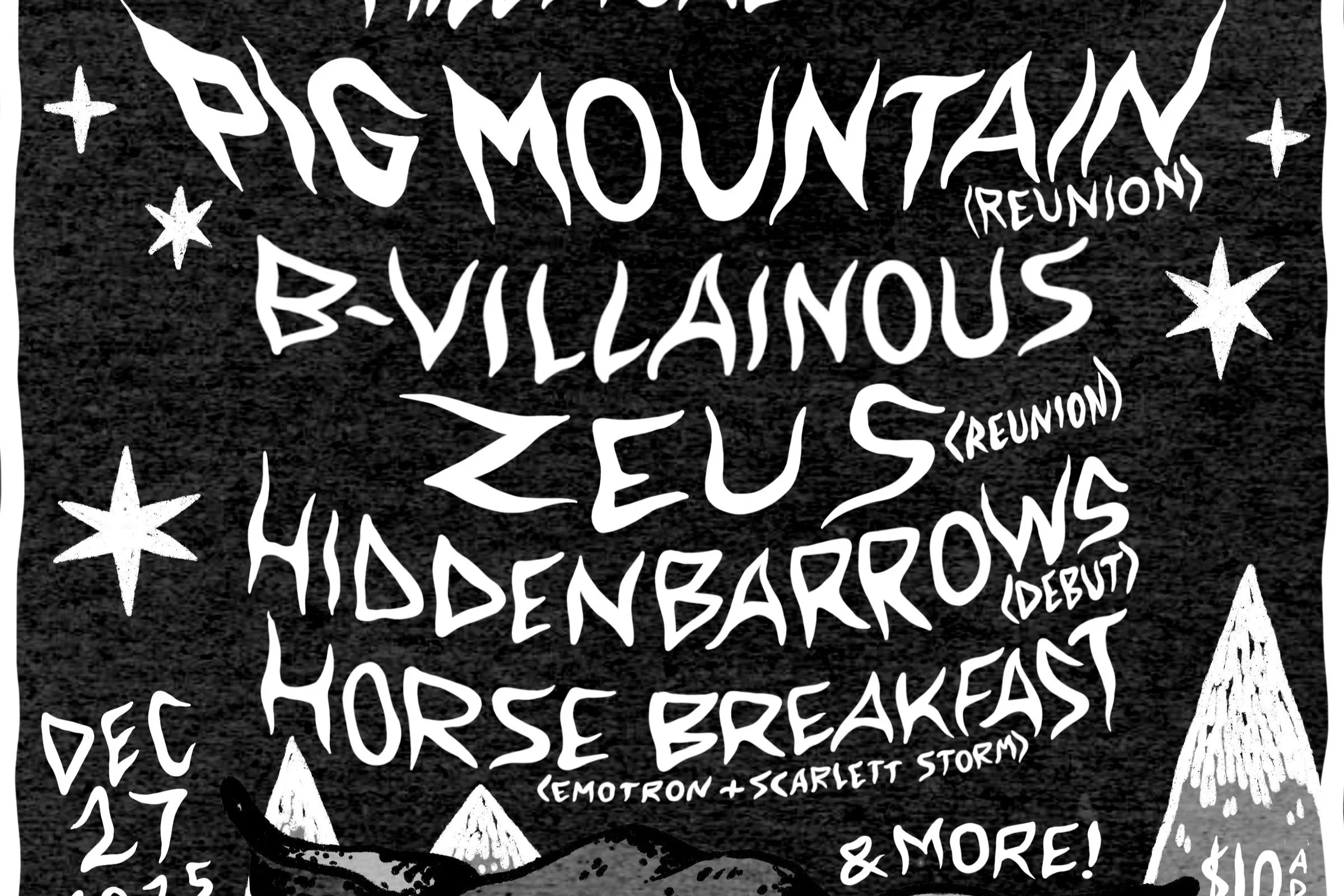 RICKY CULP 40TH BIRTHDAY BASH: PIG MOUNTAIN, B-VILLAINOUS, ZEUS, HIDDEN BARROWS, HORSE BREAKFAST &amp; MORE