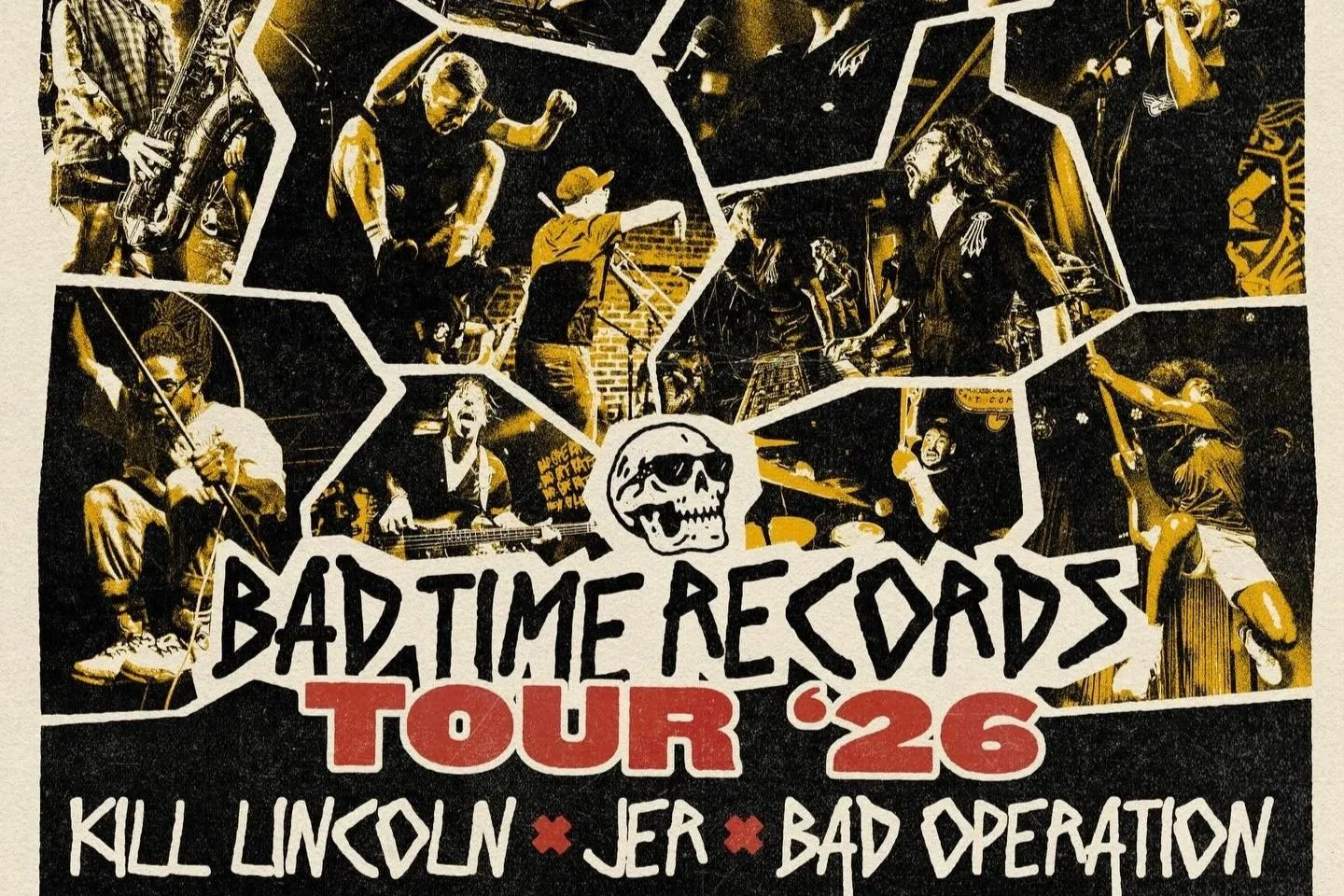 BAD TIME RECORDS TOUR 2026: KILL LINCOLN + JER + BAD OPERATION + FLYING RACCOON SUIT