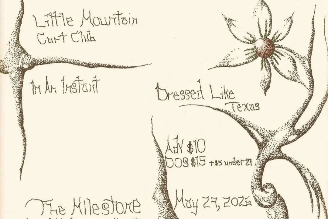 LITTLE MOUNTAIN KART CLUB w/ HUMP, CARDBOARD CUTOUT, IN AN INSTANT &amp; DRESSED LIKE TEXAS