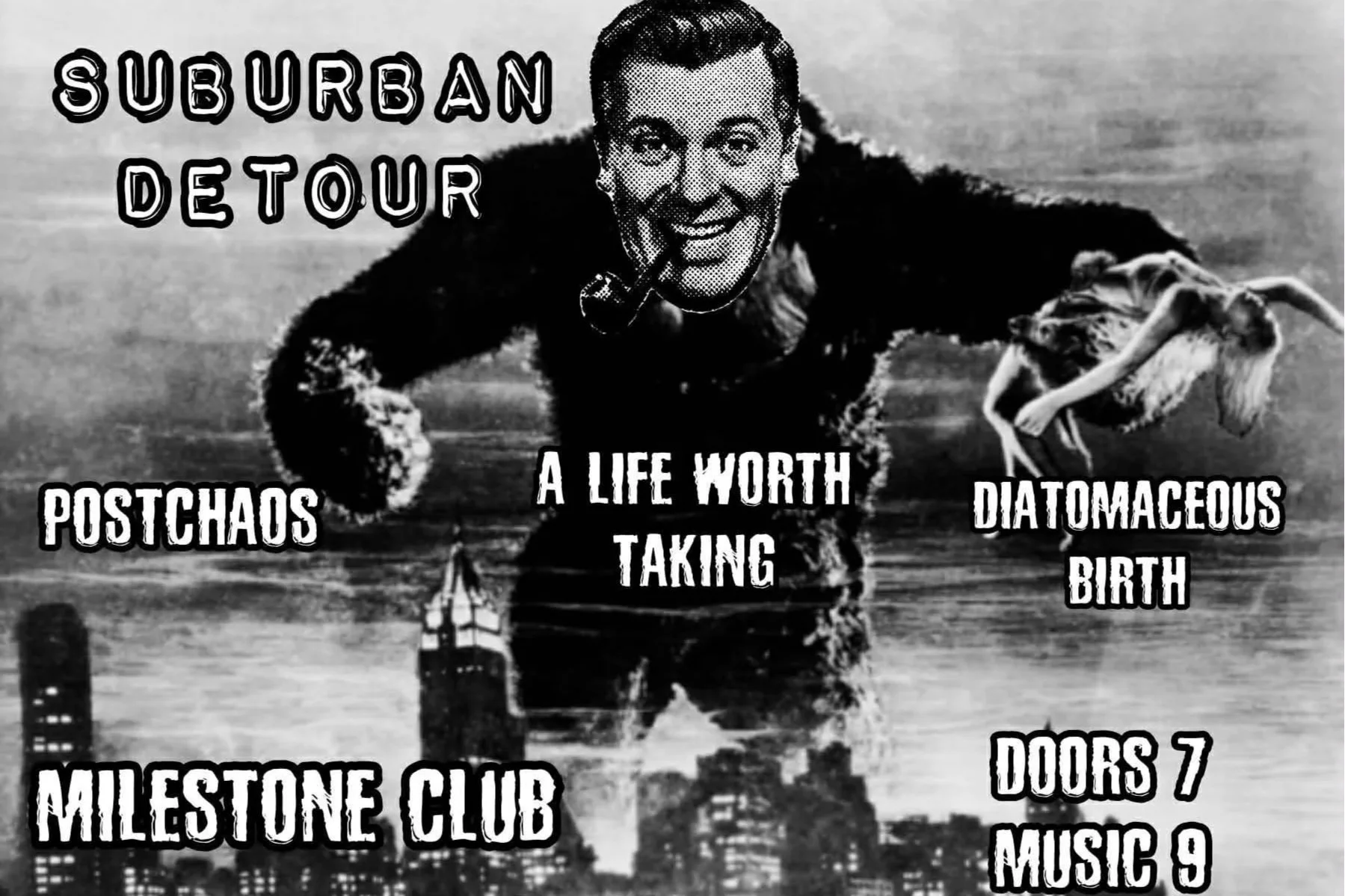 SUBURBAN DETOUR w/ A LIFE WORTH TAKING, DIATOMACEOUS BIRTH & POSTCHAOS