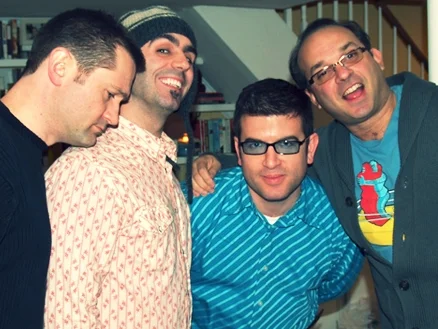 Russ, Todd , me & Jim at Jeff's house taping a UsedWigs podcast