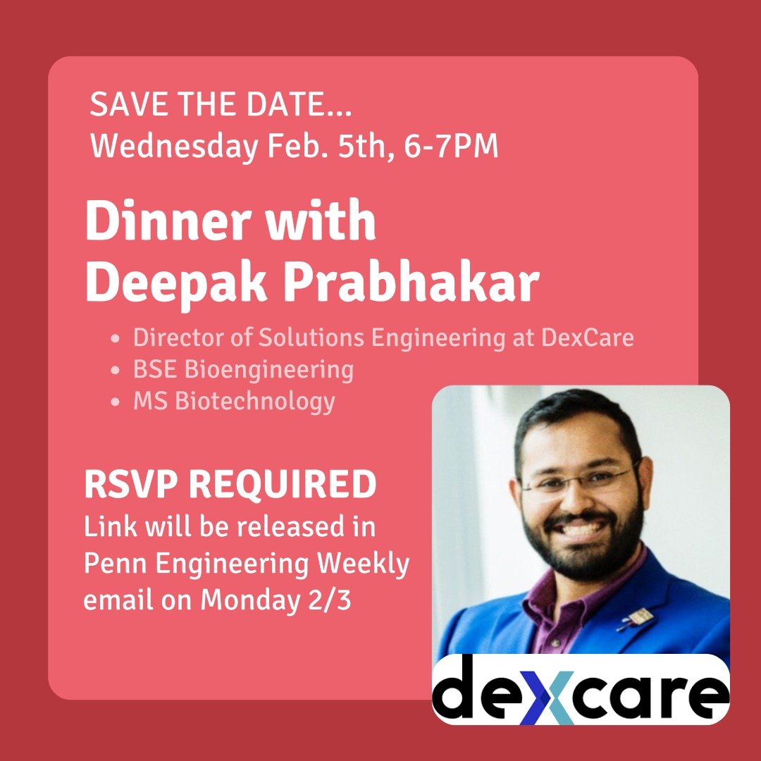 EDAB is very excited to host its first Alumni Fireside Chat of Spring 2025. Our kickoff speaker is Mr. Deepak Prabhakar, Director of Solutions Engineering at DexCare, a data-driven intelligence company focused on accessible healthcare. He was recentl