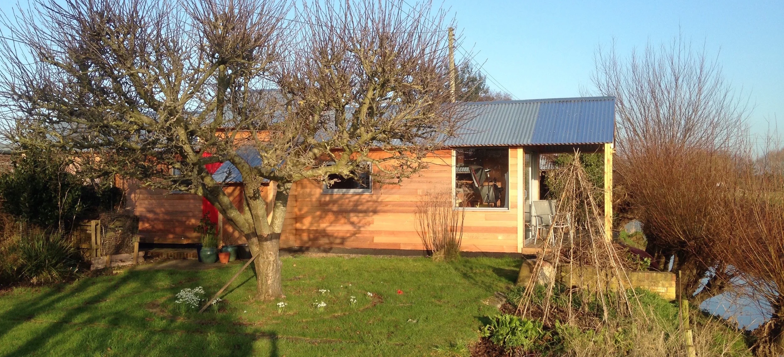 Our new purpose built teaching room, by the lazy River Sheppey.