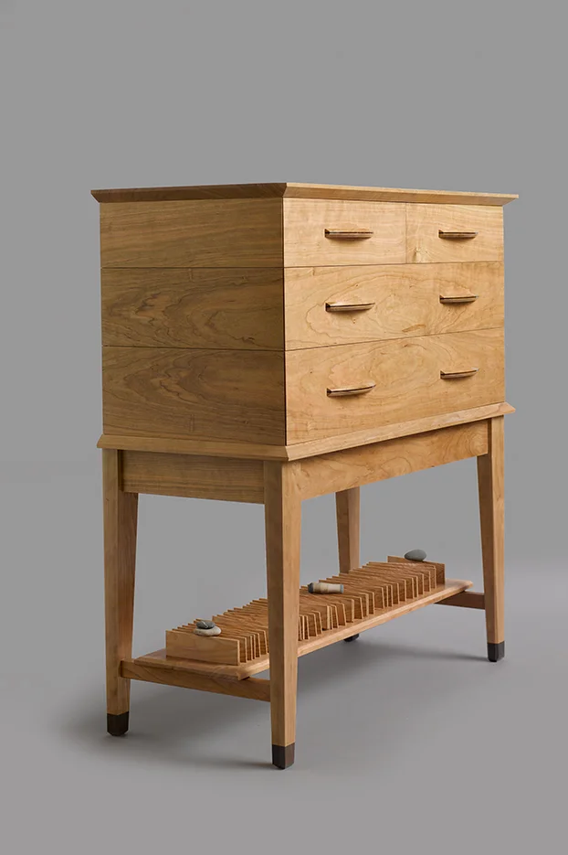 Dovetailed chest of drawers. Made and photographed by Paul Kirchner.