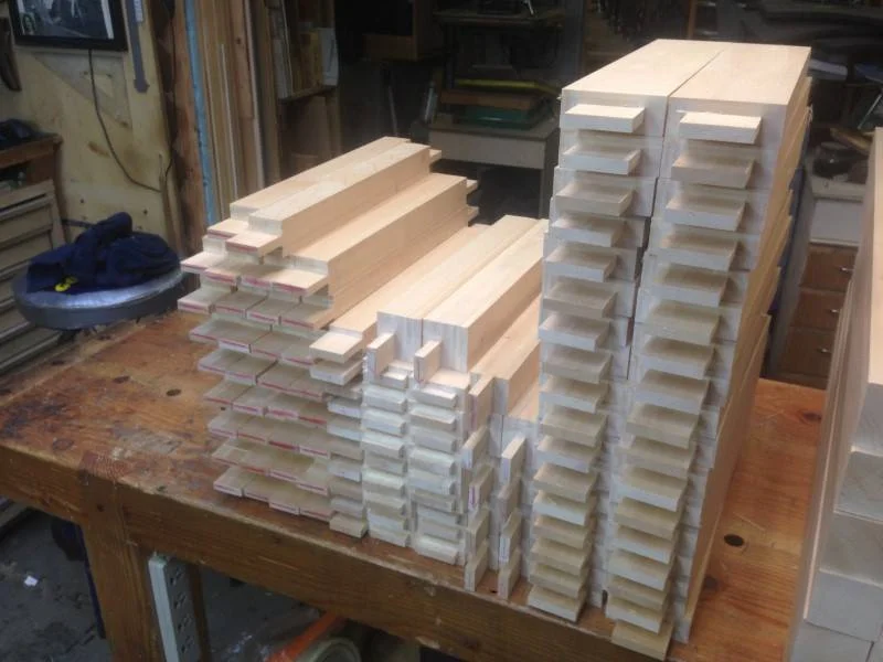 Tenons for acrobat chairs. made by Stuart Ablett