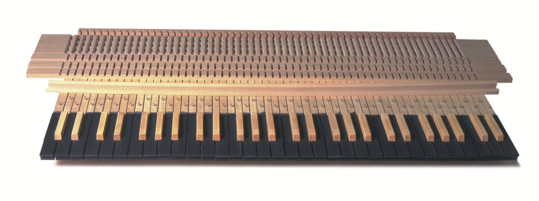 Geoff Hughes, harpsichord keyboard, made on the WoodRat