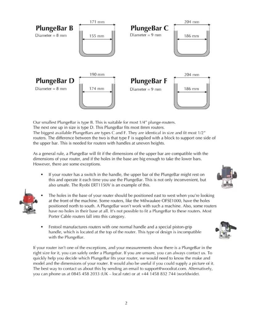 PlungeBar Compatibility Guide Part 2