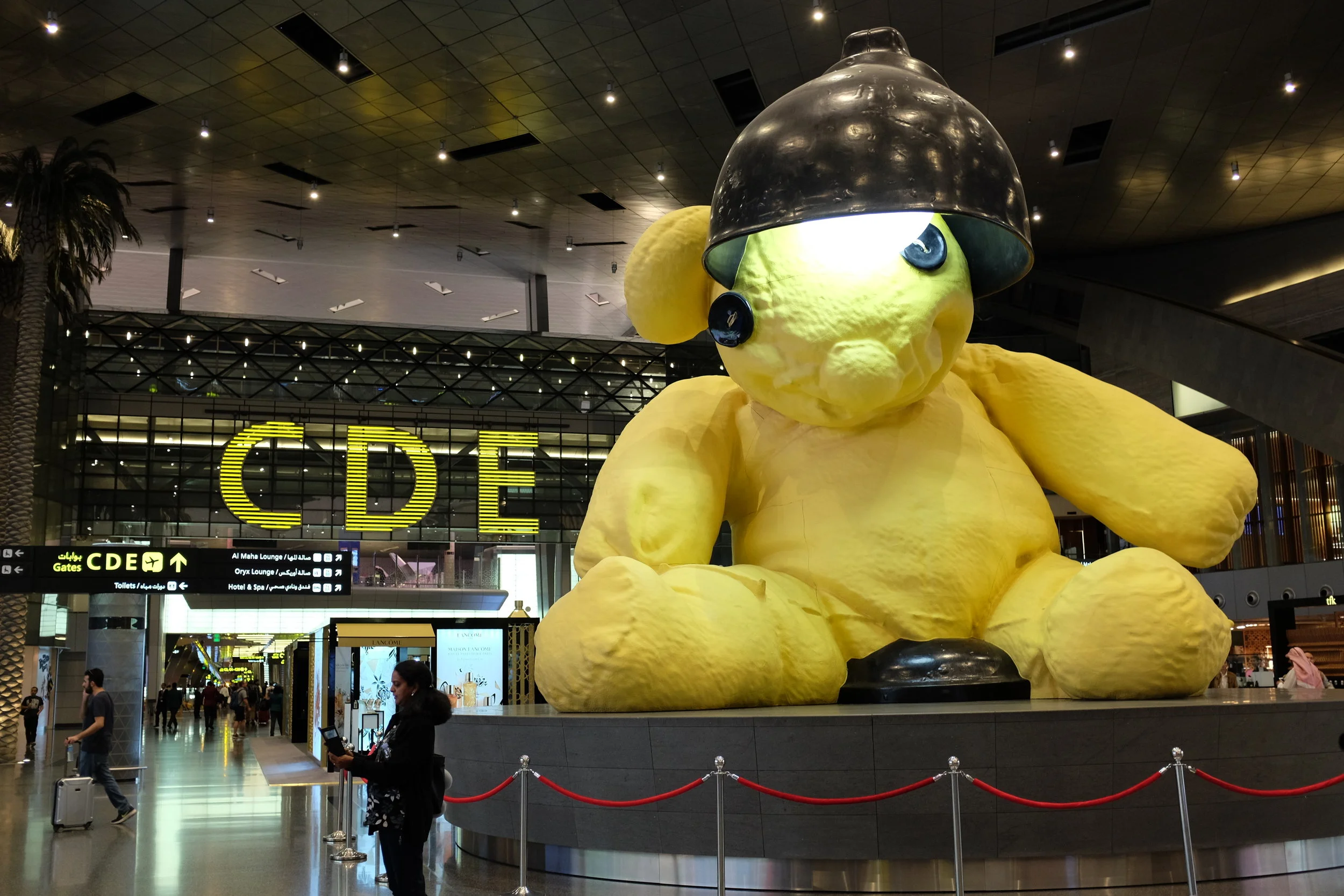 The 23-foot-tall teddy bear sculpture that was sold at auction for $6.8 million.&nbsp;