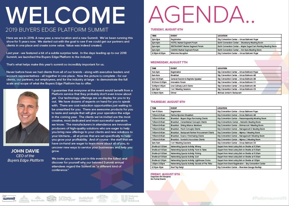 Brochure Pages, 2019 Summit