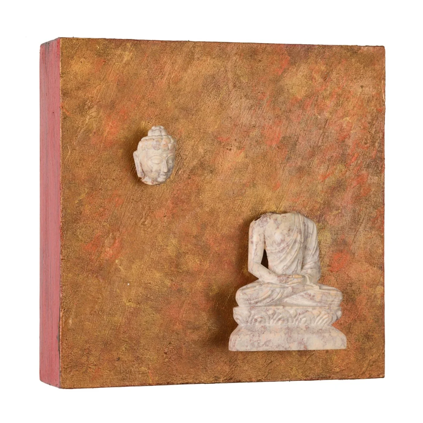 Buddha: The Art of Detachment, 2016 acrylic, mixed media on cradled wood panel, 6"x6" SOLD