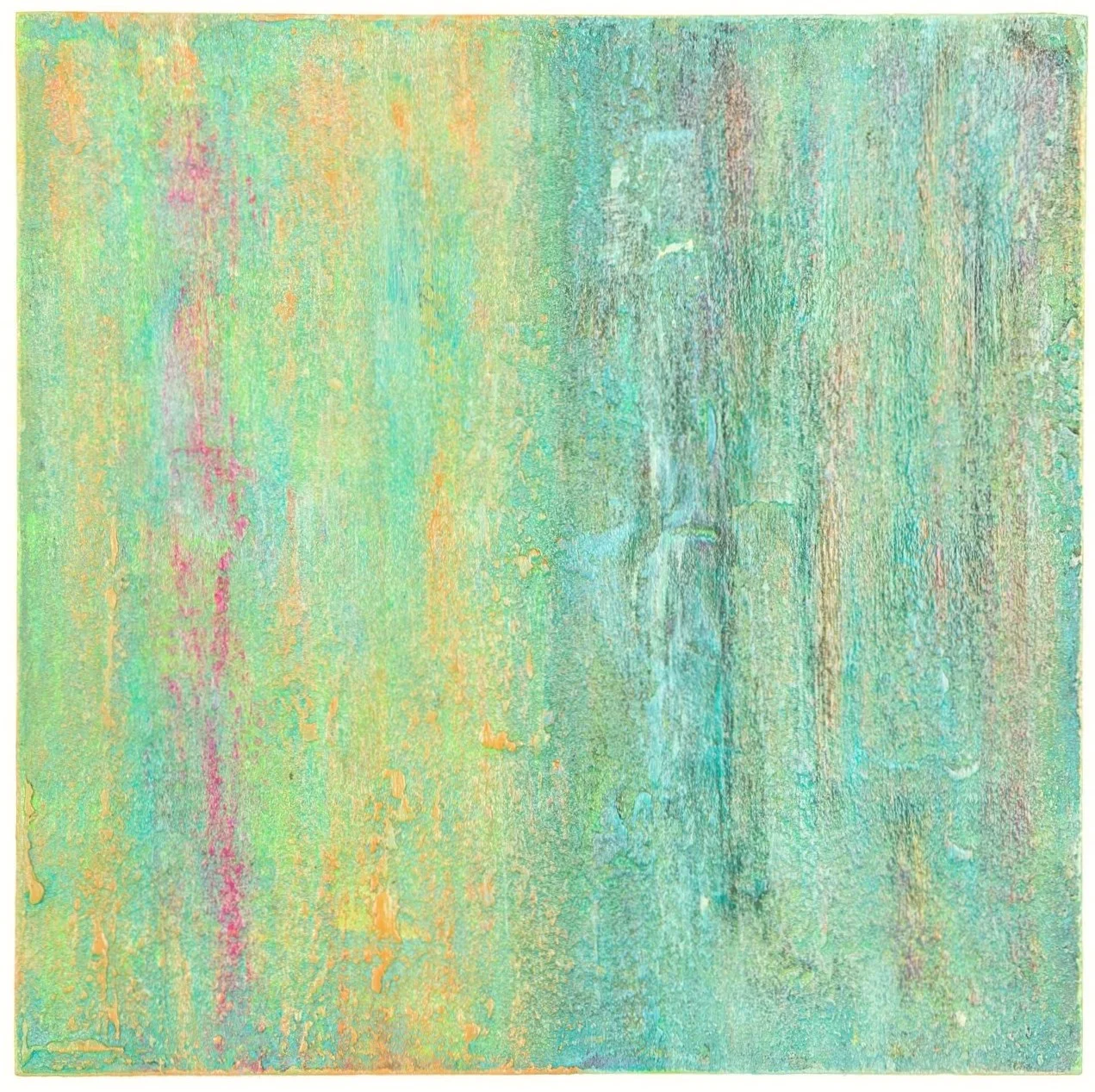 I See Your True Colors Shining Through, Father to Daughter, Soul to Soul, 2016 acrylic, mixed media on cradled wood panel, 8"x8" SOLD