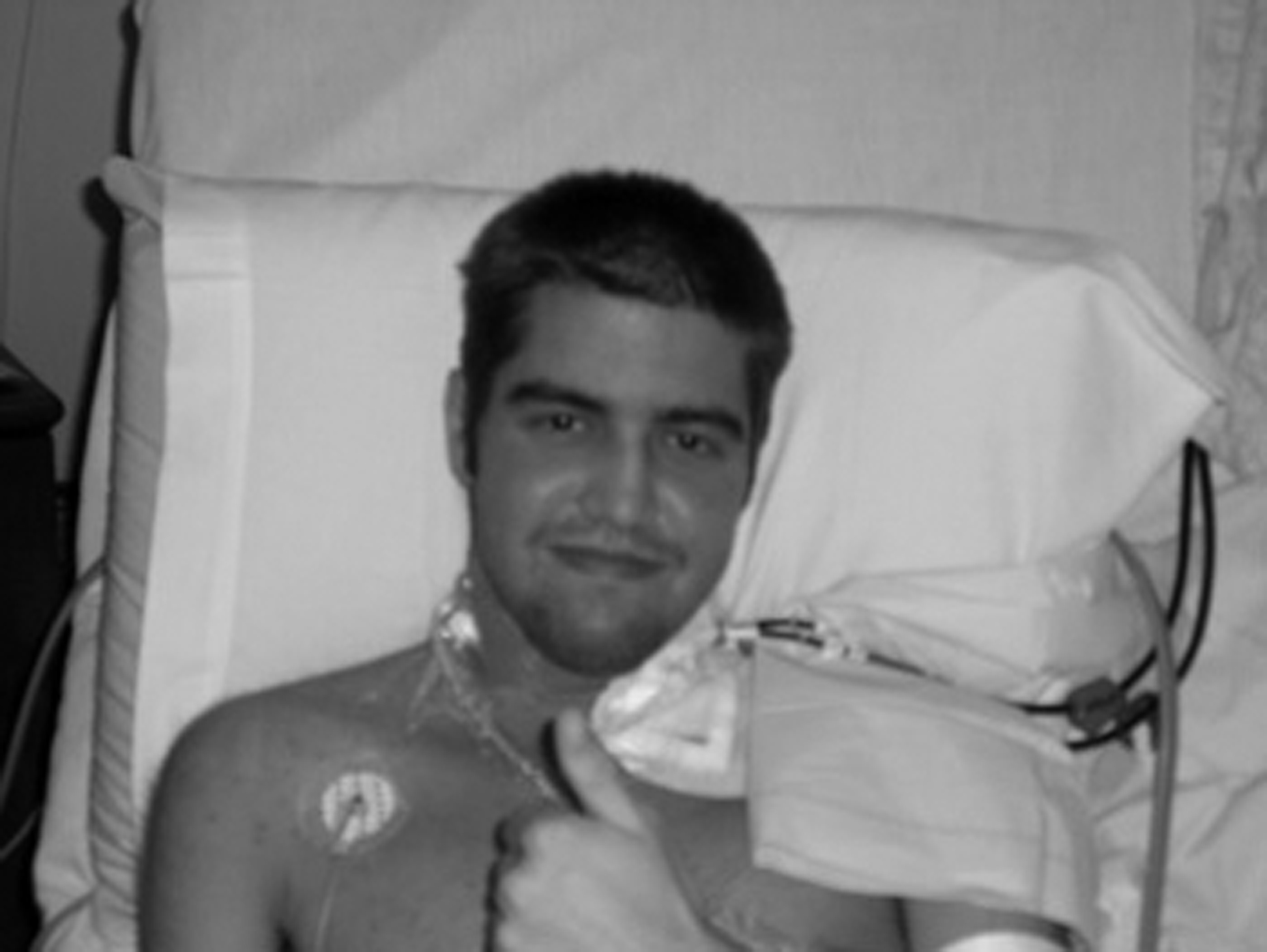 Bill Coon moments before second heart transplant (10/20/2009)