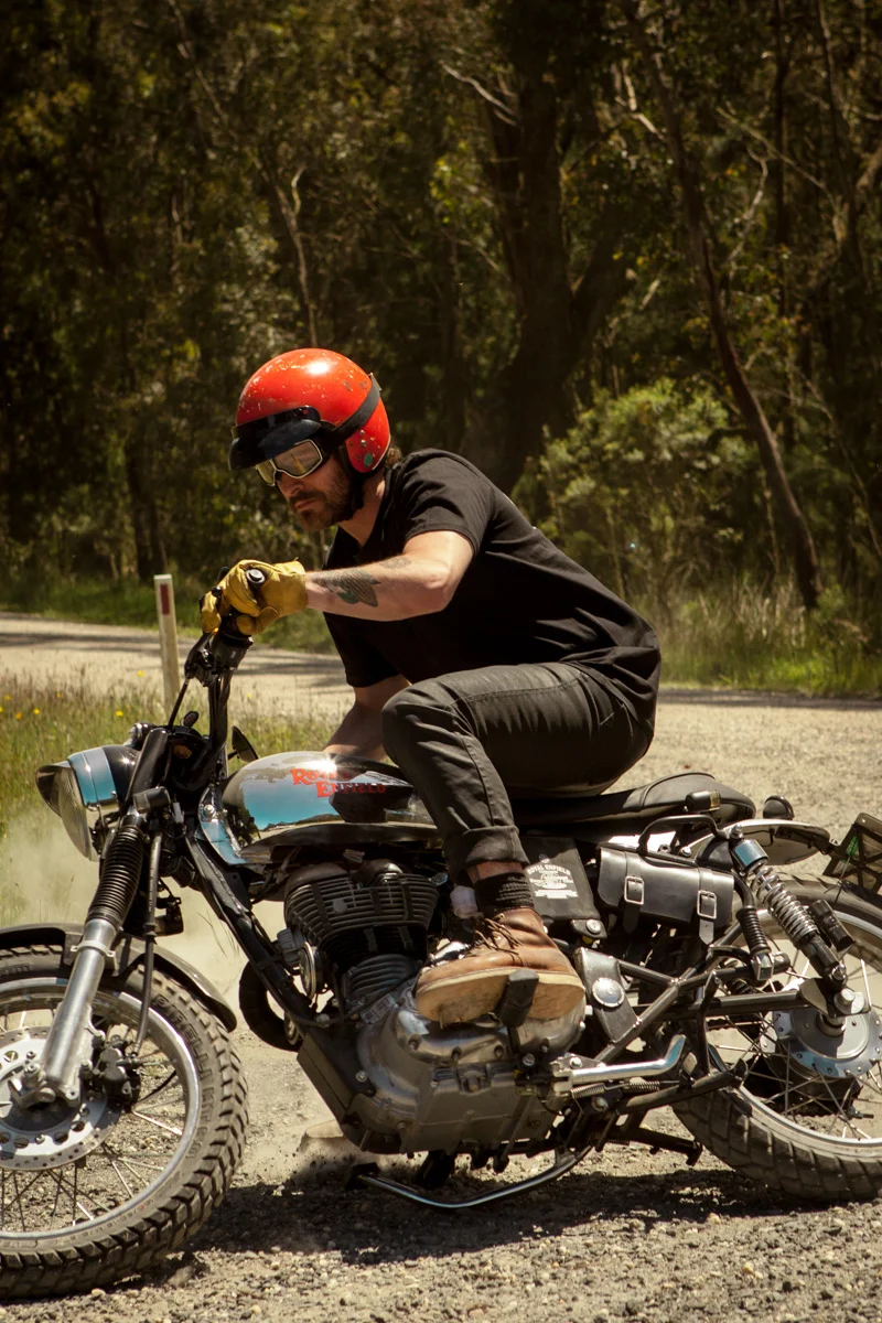 Suus motorcycle custom motowear lookbook campaign model melbourne