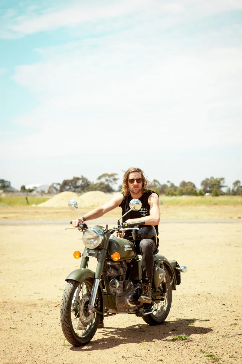 Suus motorcycle custom motowear lookbook campaign model melbourne