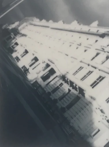 the brightness of the sun through monochrome film
