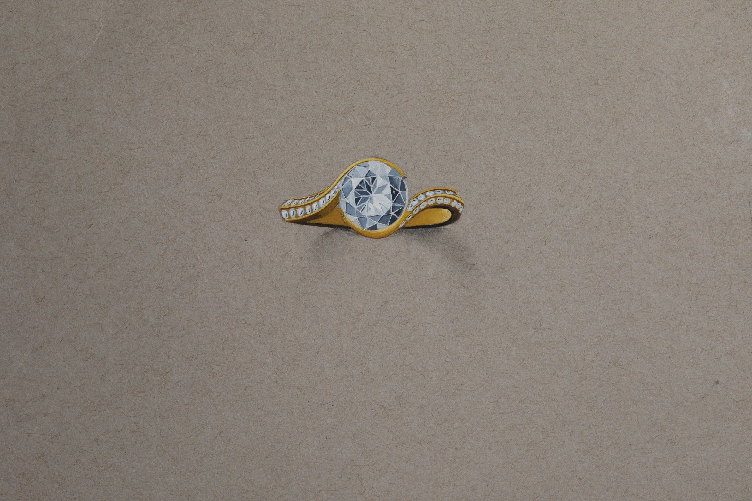 Gouache, Diamond bypass ring 